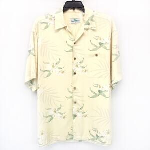 Wear Me Out Plus 100% Silk Hawaiian Floral Print Pocket Men's Shirt 2XL